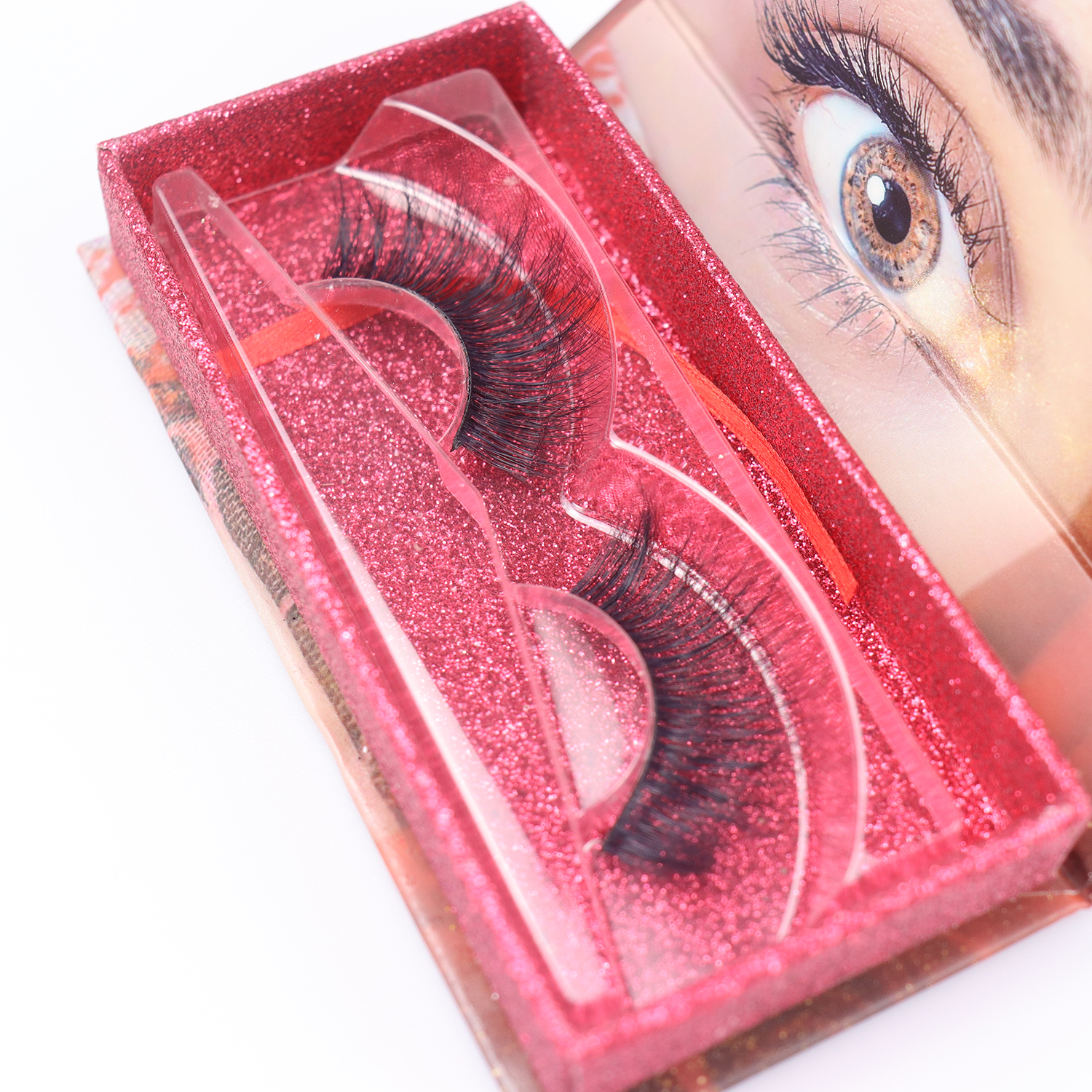 False Eye Lash Full Strip Eye Lashes Faux Mink Eyelash Custom Packaging Box Popular Qingdao Eyelashes