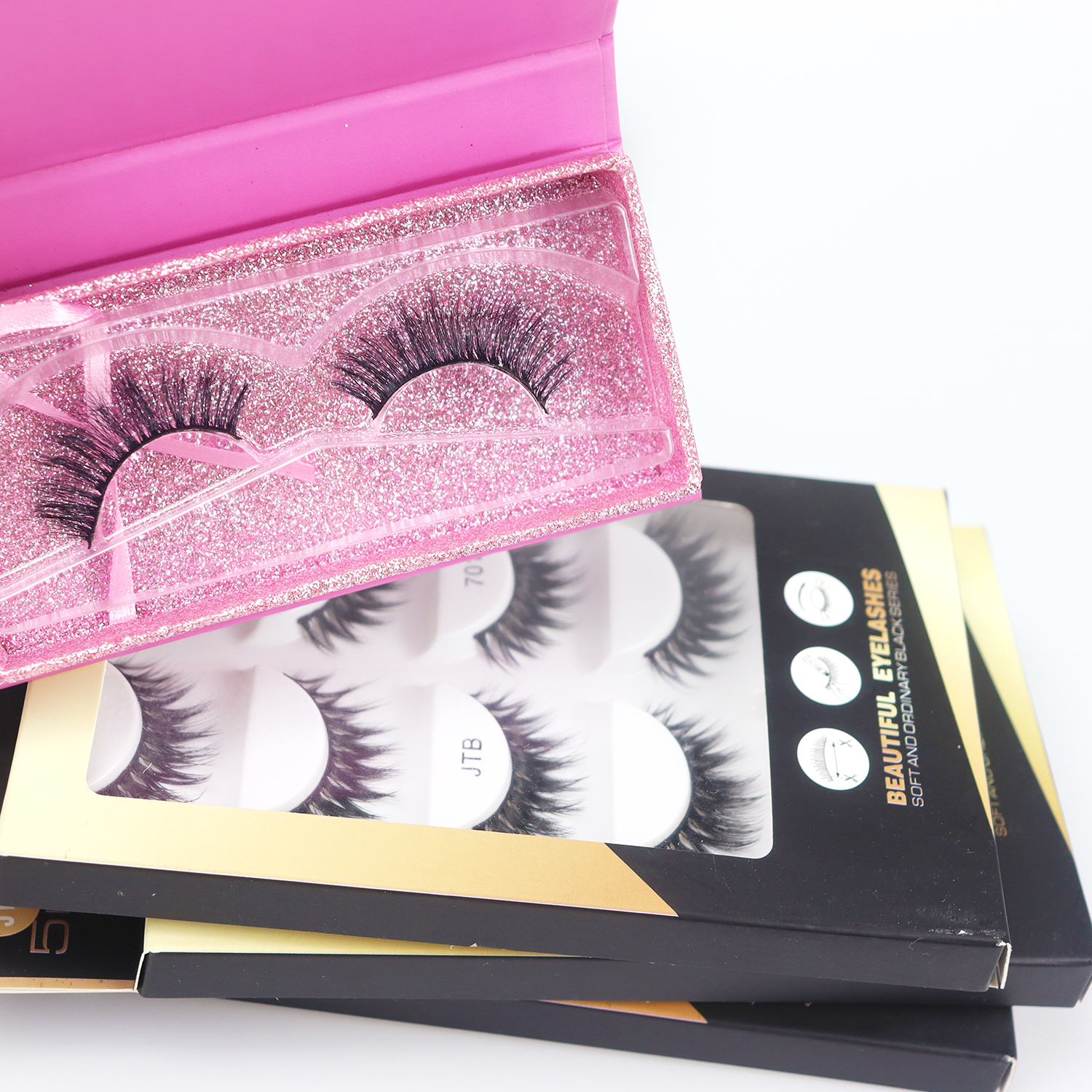 2023 New Cotton Eyelashes Faux Mink or Synthetic Magnetic Lashes Witheyeliner Kit Private Label Packaging Popular Eyelash