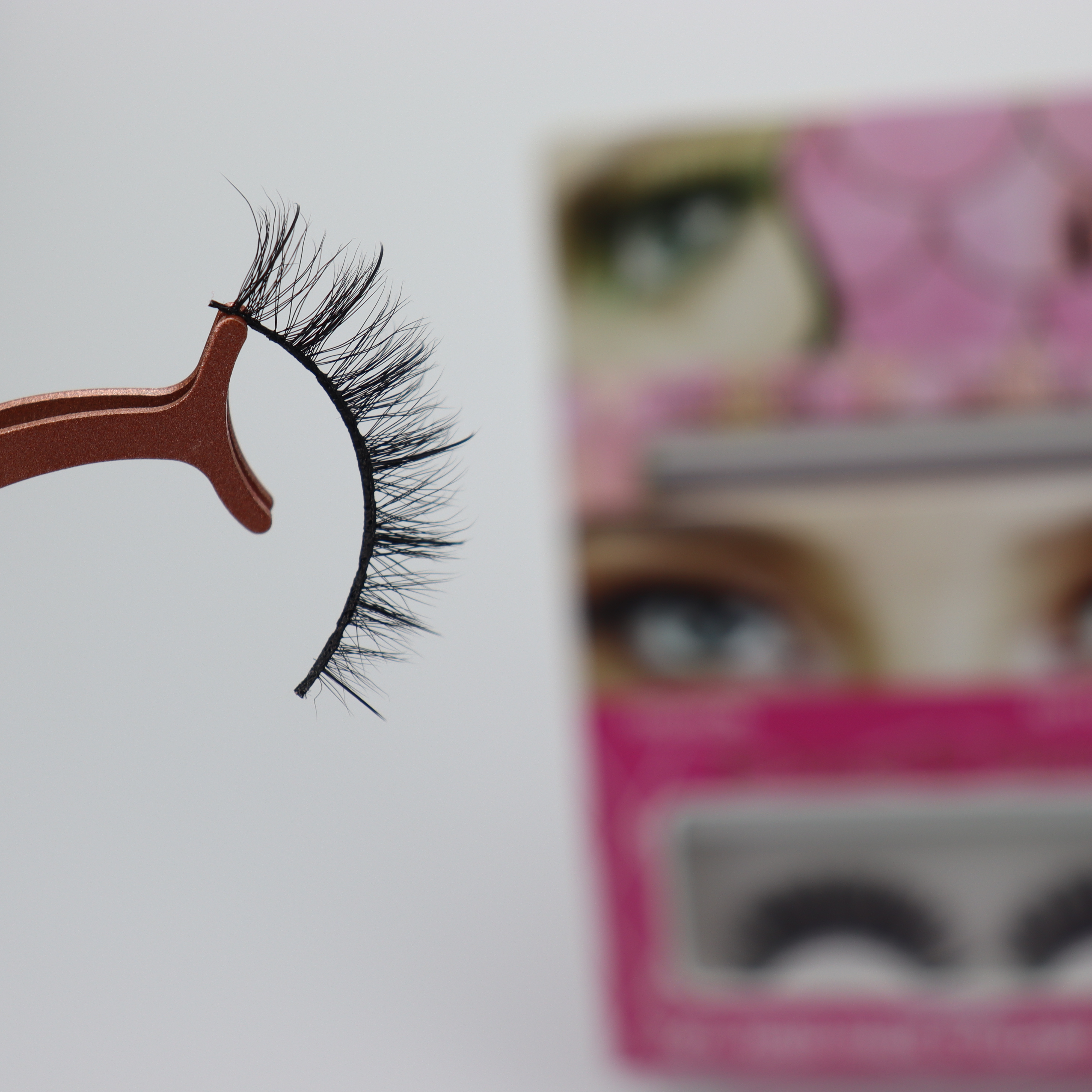 Invisible Silk Eyelashes Private Label Clear Band Eyelashes 8-18mm Lashes