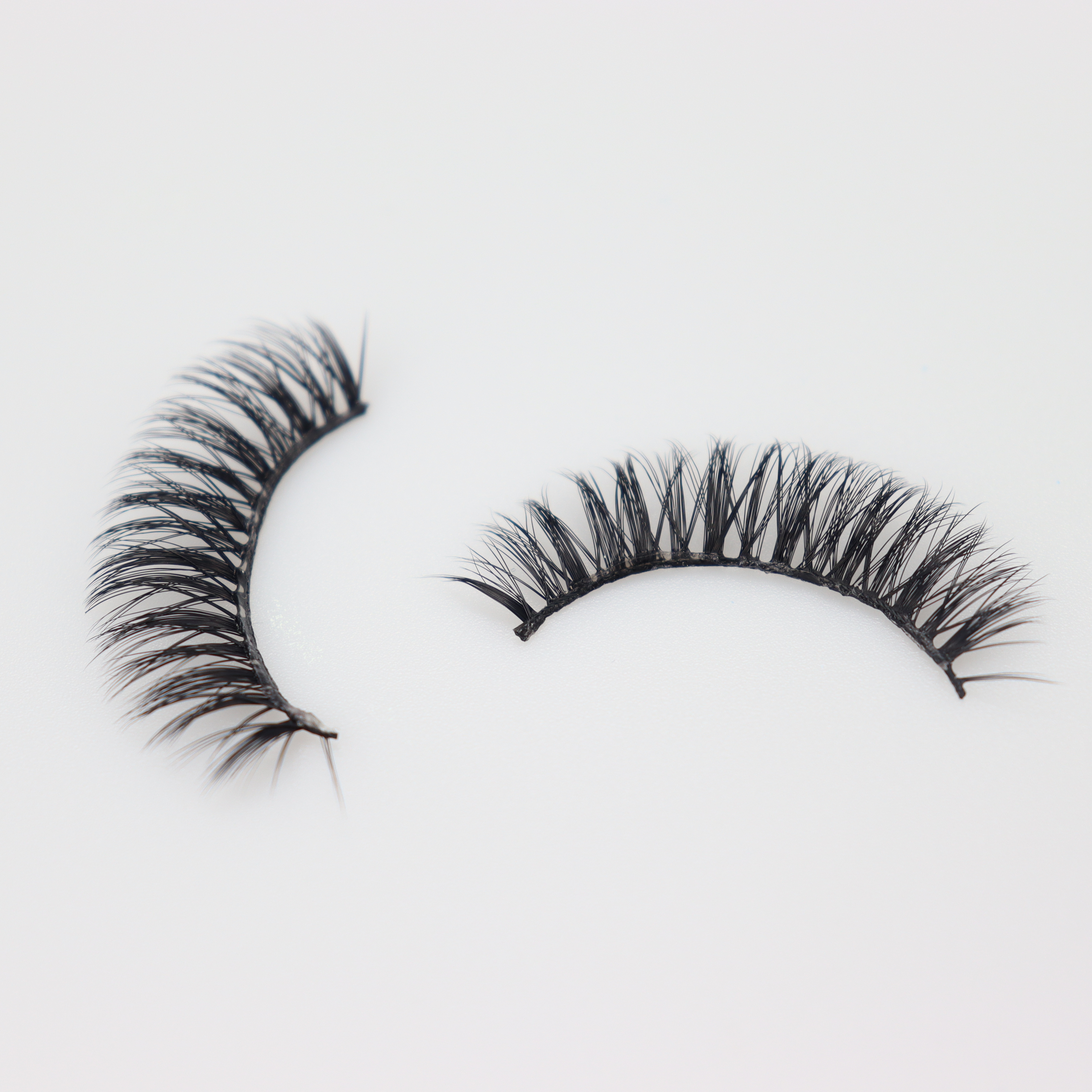 Invisible Silk Eyelashes Private Label Clear Band Eyelashes 8-18mm Lashes