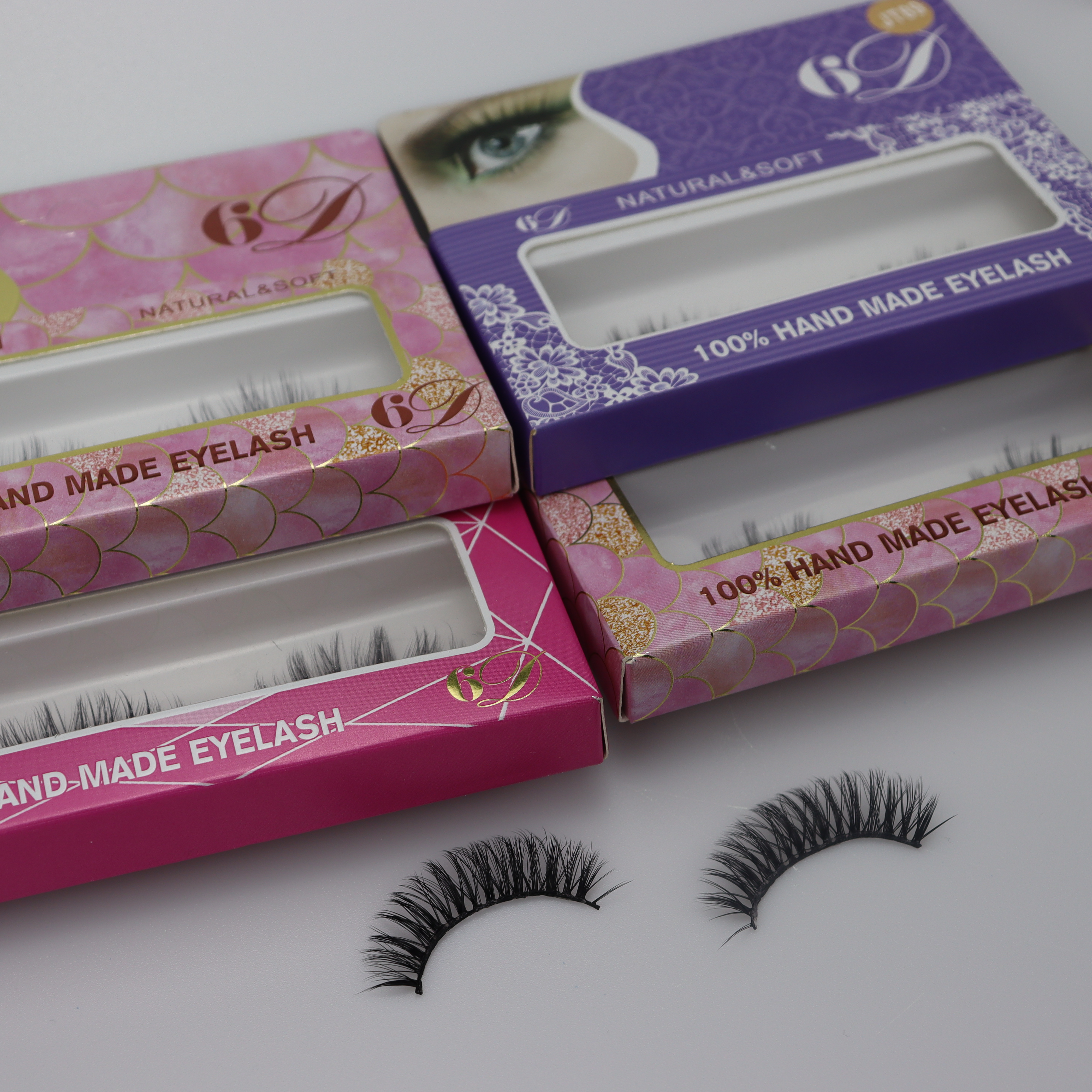 Invisible Silk Eyelashes Private Label Clear Band Eyelashes 8-18mm Lashes