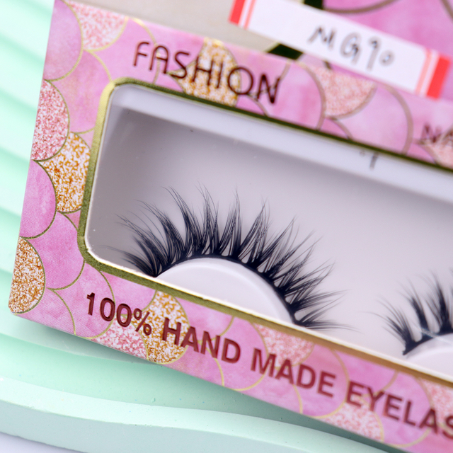 Wholesale Custom Makeup False Eyelash Private Label Mink Eye Lashes 3D Natural Synthetic Eyelashes Mink Eyelash Vendor